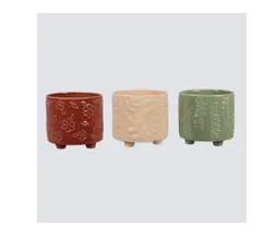Ceramic floral Designs Planter with feet