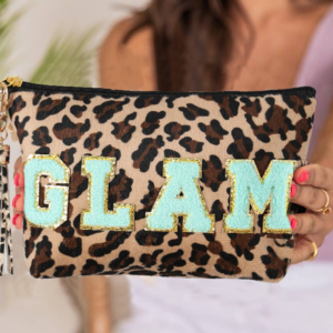 Leopard GLAM Tassel Zipper Makeup Bag